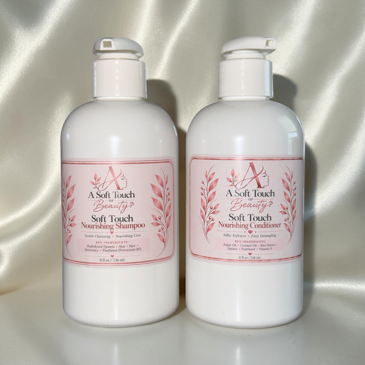 SOFT TOUCH NOURISHING DUO Shampoo + Conditioner - 8 oz each